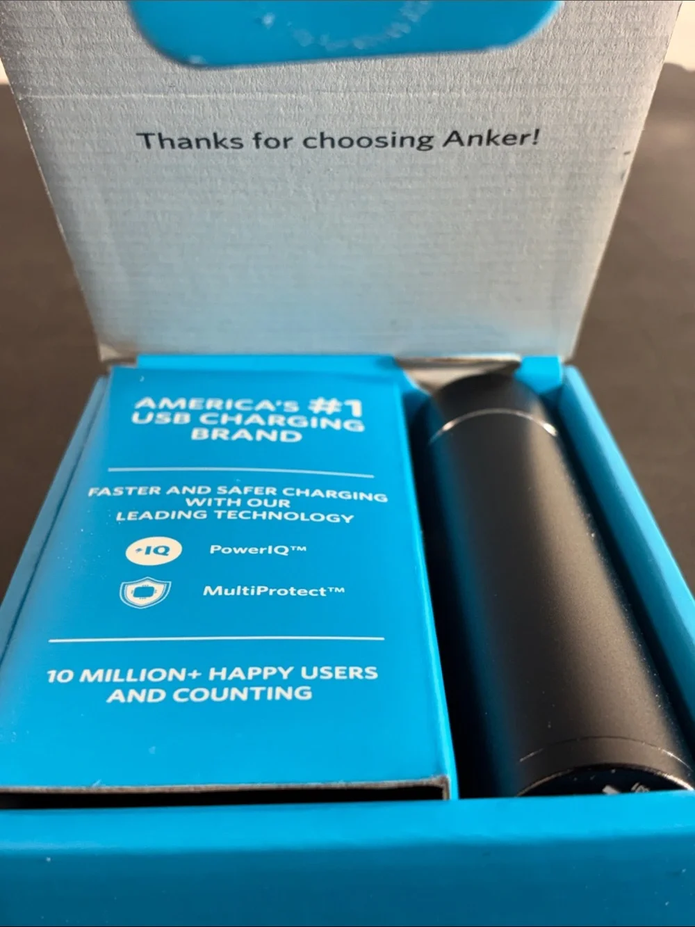 Anker PowerCore+ mini Portable Charger in White & Blue Trim